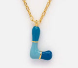 18k Gold Plated Funky Initial Necklace