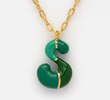 18k Gold Plated Funky Initial Necklace