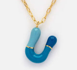 18k Gold Plated Funky Initial Necklace
