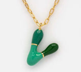 18k Gold Plated Funky Initial Necklace