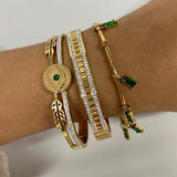 18K Gold Plated Turquoise Eye Bracelet