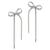 Statement Bow Danglers- Silver