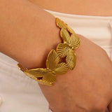 18K Gold Plated Chunky Butterfly Bracelet