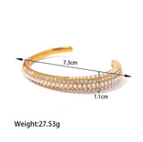 18K Gold Plated Zircon Pearl Cuff