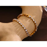 18K Gold Plated Square Tennis Bracelet