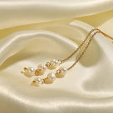 Triple Pearl Sui Dhaga Earrings