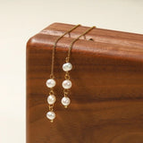 Triple Pearl Sui Dhaga Earrings