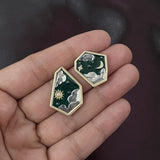 Asymmetrical Cloudy Night Studs