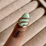 Mint Green Enamel Nail Ring