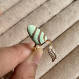 Mint Green Enamel Nail Ring