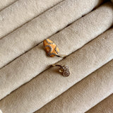 Orange Enamel Nail Ring