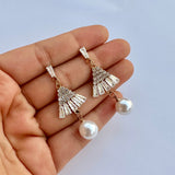 Pearl Drop Studded Triangles