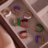 Rhea Encrusted Hoops