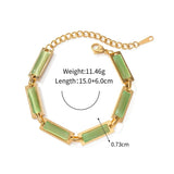 18K Gold Plated Colourful Stone Bracelet