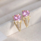 Pink Ice Cream Studs