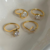 18K Gold Plated Dainty Everyday Rings 1
