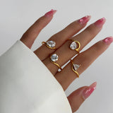 18K Gold Plated Dainty Everyday Rings 1