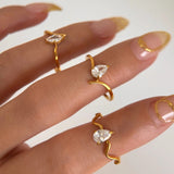 18K Gold Plated Dainty Everyday Rings 2
