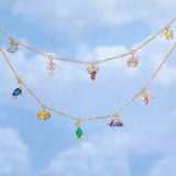 18K Gold Plated Dino Charm Necklace