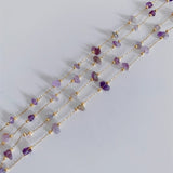 18K Gold Plated Amethyst Necklace