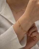 18k Gold Plated Pink Stone Jewellery Set