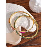 18K Gold Plated Colourful Bangles