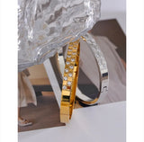 18k Gold Plated Checkered Bracelet