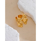 18K Gold Plated Chunky Bow Ring
