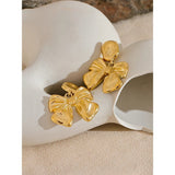 18K Gold Plated Chunky Bow Earrings