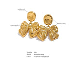 18K Gold Plated Chunky Bow Earrings
