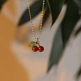 18K Gold Plated Cherry Necklace