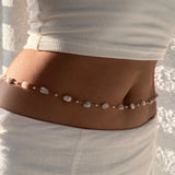 18K Gold Plated White Hawaiian Waist Chain