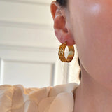 18K Gold Plated Braided Hoops
