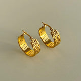 18K Gold Plated Braided Hoops