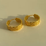 18K Gold Plated Braided Hoops