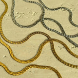 18K Gold Plated Link Textured Snake Chain