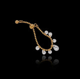 18K Gold Plated Dew Drops Chain Ring