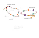 18K Gold Plated Colourful Natural Stone Necklace