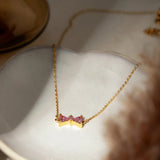 Vibrant Pink Bow Necklace