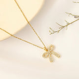 Studded Bow Necklace