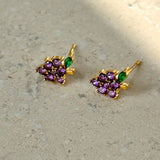 18K Gold Plated Grape Studs