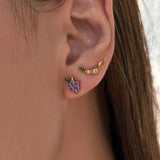 18K Gold Plated Grape Studs