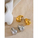 18k Gold Plated Studded Waterdrops