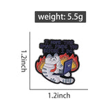 Email Angry Cat Brooch Enamel Pin