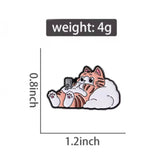 Chilling Cat Brooch Enamel Pin