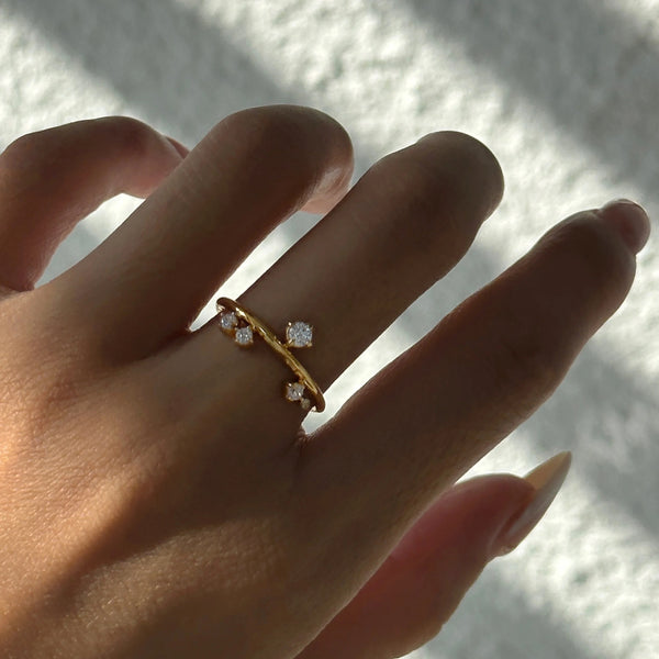 18k Gold Plated Quintet Ring