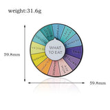 What To Eat Rotatable Brooch Enamel Pin