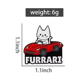 Furrari Cat Brooch Enamel Pin