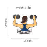 Fitness Club Gym Brooch Enamel Pin