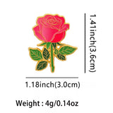 Classic Rose Flower Brooch Enamel Pin